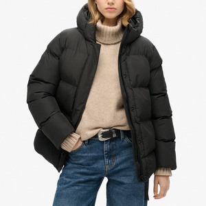 Veste matelassée pour femme taille adulte, veste d'hiver chaude matelassée à capuche, veste légère en duvet - Product Image 6