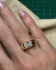 IGI/GIA Lab Grown Vintage 14k or blanc mariage/bague de fiançailles diamant taille unisexe pour cadeau de fête d'anniversaire diamant coupe poire - Product Image 1