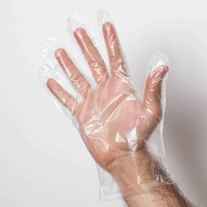 Gants en plastique transparent jetables transparents de haute qualité épais HDPE vinyle PE pratique pour l'emballage de l'industrie alimentaire - Product Image 3