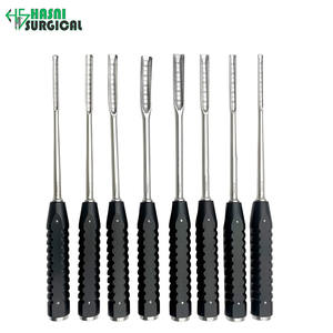 Osteótomos Quirúrgicos Hasni, Cinceles para Huesos, Instrumentos Quirúrgicos Ortopédicos de Acero Inoxidable con Mango de Aluminio, Rectos y Curvos de 6mm-12mm - Product Image 1