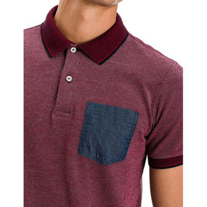 Polo d'été respirant à manches courtes pour homme, col rabattu, en toile, motifs unis, vente en gros - Product Image 3