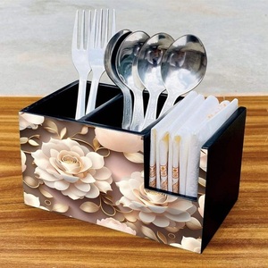 Reposacucharas Decorativo de Cocina, Hecho a Mano por ILAHI, de MDF con Impresión Esmaltada, Solo Lavar a Mano, de Uttar Pradesh, Modelo ICOMDFSH-14322 - Product Image 1