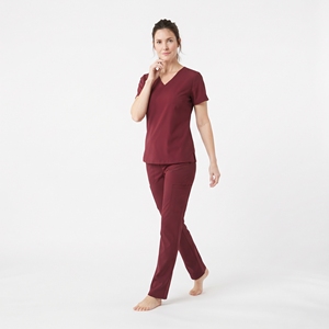 Conjunto de Uniforme Médico para Mujer, Cuello en V, Manga Corta, Blusa y Pantalones para Enfermeras, Ropa de Trabajo Clínica - Product Image 4