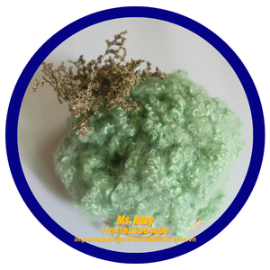 Fibre de polyester recyclé verte siliconée creuse 15D HC GRS pour le rembourrage de jouets, oreillers, couvertures, coussins, meubles de voiture - Product Image 6