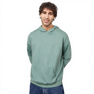 Sweat-shirt à capuche tendance pour homme, coupe ample, épaules tombantes, en polaire polyester 400GSM, personnalisable, fabrication OEM, marque privée - Product Image 1