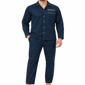 Traje de dormir para hombre, ropa de dormir premium de manga larga, pijama con botones en la parte delantera, ropa de dormir de dos piezas, diseño cómodo y ajustado - Product Image 1