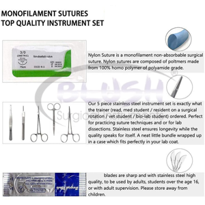 Stainless Steel <b>Suture</b> Practice <b>Kit</b> for Medical Students Orthopedic Surgical Instruments Training by Blush Surgical - Product Image 5