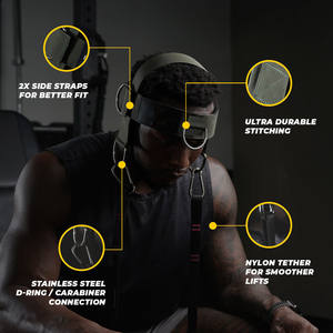 Harnais de tête de qualité supérieure pour un entraînement intensif du cou, logo personnalisé, rembourrage confortable, idéal pour les acheteurs en gros pour les salles de sport - Product Image 4