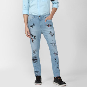 New Design <b>Top</b> Quality Men Jeans Pants Solid Plain Color Wholesale Price Men Jeans Pants For Online Sale - Product Image 4