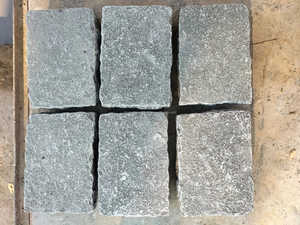 Kualitas Tinggi Tandur Abu-abu Batu Kapur <span class=keywords><strong>Tumbled</strong></span> Cobble Batu <span class=keywords><strong>Pavers</strong></span> 14X20X5/7 Cm Luar Ruangan Taman Jalur Jalan Setapak Batu Paving Patio