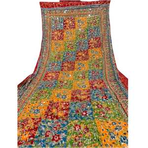 Ladies Designer Party Wear Fashionable <b>Wedding</b> <b>Shawls</b> For Women Handmade Ethnic Mirror Work Premium Silk Bohemian <b>Shawls</b> - Product Image 1