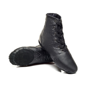 Chaussures de jazz souples personnalisées Relevo, dessus en cuir microfibre, doublure en coton, semelle fendue, talon plat léger, chaussures de danse unisexes - Product Image 2