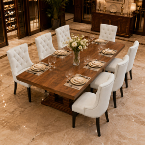 Hospitality Seating Teak Wood PU Leather Upholstered Frame Imperial Modern Living Accent Dining <b>Chair</b> <b>Padded</b> Back for Hotels - Product Image 6