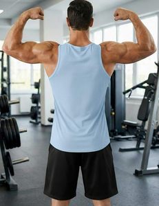 <b>Mens</b> <b>Sports</b> Tank Top Sleeveless Crew Neck Training <b>Vest</b> Quick Dry Breathable Eco-Friendly Spandex/Cotton Lightweight - Product Image 4