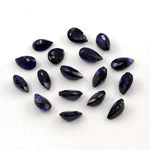 Saphirs bleus naturels de Bangkok, taille poire calibrée 4x6mm, pierres précieuses de saphir bleu naturel facettées pour la création de bijoux - Product Image 3