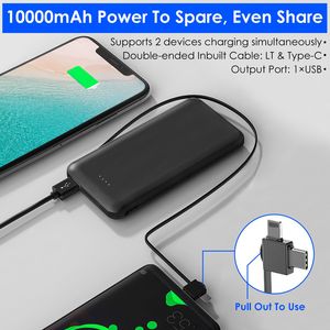 Câble USB double extrémité Type-C, chargeur de téléphone portable portable 10000 mAh, batterie externe, compatible avec les banques d'alimentation et les stations d'alimentation - Product Image 4