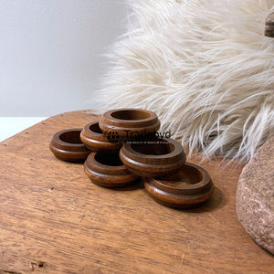 แหวนผ้าเช็ดปากงานแต่งงานทำมือจากไม้ เป็นมิตรกับสิ่งแวดล้อม หรูหรา ตกแต่งโต๊ะอาหาร อุปกรณ์เสริมสำหรับโรงแรม โดย Tradebyd - Product Image 2