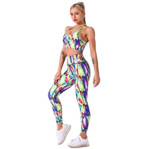 Conjunto de Yoga de 2 Piezas para Mujer, Hecho a Medida, de Alta Calidad, 2026, Bra Deportivo Liso y Leggings Ajustados - Product Image 1