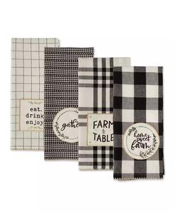 <b>Farm</b> to Table Embellished Cotton Dishtowel <b>Set</b>, 18" x 28" | Design Imports - Product Image 1