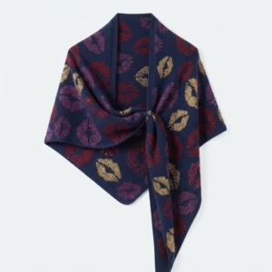 Châle tricoté uni, chaud, polyvalent et minimaliste pour femmes - Product Image 1