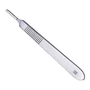 Mango de bisturí quirúrgico de acero inoxidable BSD No. 3 Cuchillos Médicos Manuales con Certificación CE Clase I, Instrumento para Uso Hospitalario, Kit Quirúrgico - Product Image 4