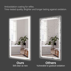 48\"x36\" Modern Smart LED Bathroom Mirror Front & Back Lit with 3 Color Adjustability Memory Function and Anti Fog Tim - Product Image 4