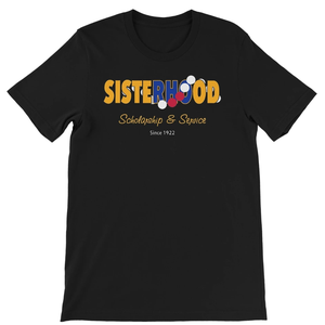 T-shirt noir à manches courtes pour femme, motif graphique, collection Sigma Gamma Rho Sisterhood Scholarship Service, vêtement décontracté et tendance, personnalisable - Product Image 1