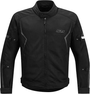 Chaqueta de Motocicleta ILM para Hombre, Negra, Manga Larga, Resistente al Viento, para Todas las Estaciones, Ropa de Carreras - Product Image 1