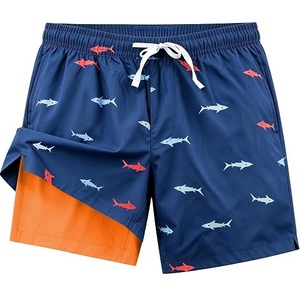 <b>Men</b> Solid Pink Swimming Shorts With Drawstring Waist Double Layer Pool Beach Swim <b>Trunks</b> Breathable <b>Men</b> Outerwear Swim Shorts - Product Image 3