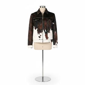 Chaqueta de Cuero Vacuno Marrón Personalizada con Flecos para Hombre y Mujer, Chaqueta de Estilo Occidental Hecha a Mano con Cuero Genuino - Product Image 1