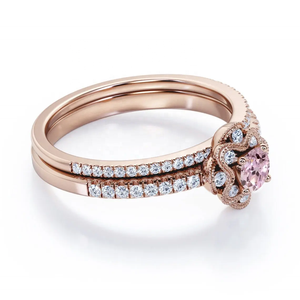 Vente chaude À La Main Vintage Anneau À La Mode 925 En Argent Sterling Rose Moissanite Rond Coupe Gemme Anneaux Designer Bijoux Pour Les Femmes - Product Image 3