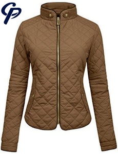 Veste matelassée d'hiver pour femmes imprimée de logo personnalisé RM avec tissu tricoté MEMORY doublure en laine rembourrée en coton OEM - Product Image 3