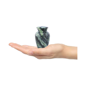 แก้วโมเสคอลูมิเนียมสำหรับผู้ใหญ่ขนาดใหญ่ทำด้วยมือใส่เถ้ากระดูกใส่เถ้ากระดูกด้วยกระเบื้องโลหะแต่ละชิ้นที่มีเอกลักษณ์เฉพาะสำหรับงานศพ - Product Image 1