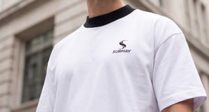 เสื้อยืดคอกลมชายสีขาวแต่งขอบสีดำ |   เสื้อเชิ้ตพรีเมียมผ้าฝ้าย 100% 240 GSM SUBHAY รุ่นซัมเมอร์ ทรงโอเวอร์ไซส์ หนานุ่ม - Product Image 3