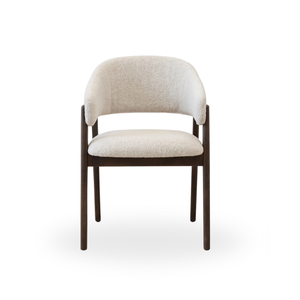 Modern Upholstered Solid Wood Base <b>Armchair</b> with Solid Back and Foam-Filled Seat for Living Room <b>Dining</b> Hotel Apartment Use - Product Image 1
