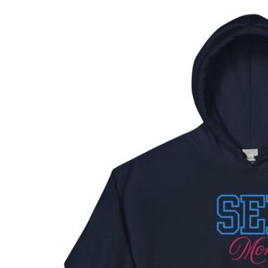 Sudadera con Capucha Unisex Bordada para Mamá, Color Azul Marino, Sudadera con Capucha de Felpa Suave, Estilo Casual para Uso Diario, Estilo Atlético y Cómodo - Product Image 5