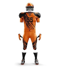 Ensemble Maillot et Pantalon de Football Américain Personnalisé Violet et Blanc Sublimé pour Homme – Anti-humidité, Coupe Ajustée, Toutes Saisons - Product Image 2