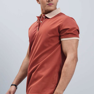 2026 Slim Fit 1/4 Zip Up Collar Style Polo Material Breathable High Quality Custom Design Fashionable <b>Plain</b> Men's Polo Shirts - Product Image 5
