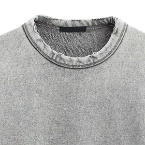 เสื้อสเวตเชิ้ตคอกลมทรงโอเวอร์ไซส์ ยูนิเซ็กซ์ ผ้าฝ้าย 100% เฟรนช์เทอร์รี่ ซักแล้ว สวมใส่สบาย สีเทาล้วน ทรงปกติ สำหรับฤดูใบไม้ร่วง/ฤดูหนาว - Product Image 6
