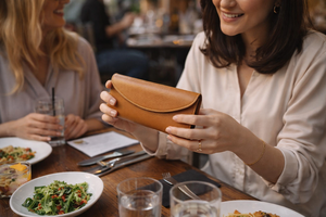 Wriza Genuine Leather Long <b>Wallet</b> for Women <b>RFID</b> Blocking Large Capacity Cowhide Clutch Purse with Envelope Flap and Card Slots - Product Image 4