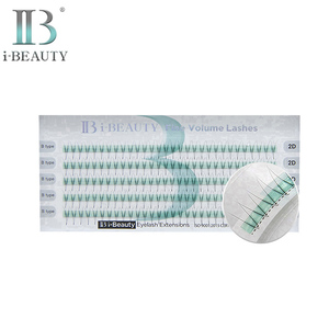Extensiones de Pestañas i-Beauty Pre-hechas en Abanico, PESTAÑAS DE VOLUMEN FINO, Fibra PBT Coreana, Pestañas Horizontales 2D Tipo B Ib SF-VH2D de Alta Calidad - Product Image 1