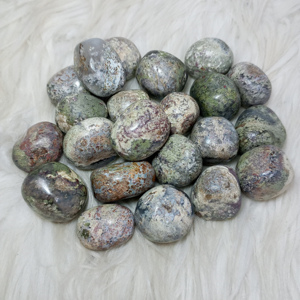 Vente en gros de pierres précieuses naturelles de haute qualité, agate mousse d'Indonésie multicolore, polies, forme artisanale, cristal de guérison, 20-30 mm - Product Image 1