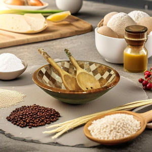 Bol en bois de style rustique et campagnard avec une touche artisanale authentique pour le stockage des fruits, le service des salades, l'organisation de la cuisine - Product Image 4