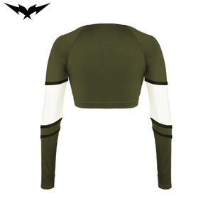 Ensemble d'uniformes de cheerleading personnalisés en Spandex/Polyester avec impression par transfert thermique, haut, jupe, pompon et nœud, tenue d'entraînement pour équipe - Product Image 6