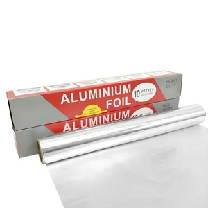 Household Kitchen 60m Foil Paper Aluminum Foil Roll With Sturdy Corrugated Cutter Box