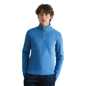 Pull tricoté mi-zippé pour homme, chaud et décontracté, à manches longues, coupe ample, col montant, idéal pour l'hiver - Product Image 6