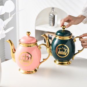 Decorative Royal <b>Tea</b> <b>Set</b> With Intricate Golden Artwork Premium Porcelain <b>Tea</b> Cups Stylish Teapot Decorative Serving Tray - Product Image 6