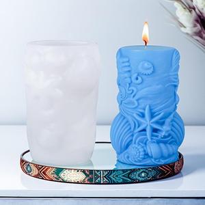 Molde de Silicona para Velas de Yeso con Forma de Océano, Ballena, Medusa, Estrella de Mar y Concha, para Decoración y Aromaterapia - Product Image 1