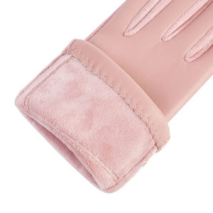 Brown Leather <b>Touch</b> <b>Screen</b> Wrist Length <b>Gloves</b> Thermal Breathable Plain Style Daily Use Winter Outdoor Ski & Sports - Product Image 2