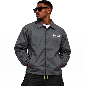 <b>mens</b> dusty pink coach <b>jacket</b> water repellent lightweight nylon snap down point collar <b>track</b> shell coat active sportswear tops - Product Image 3